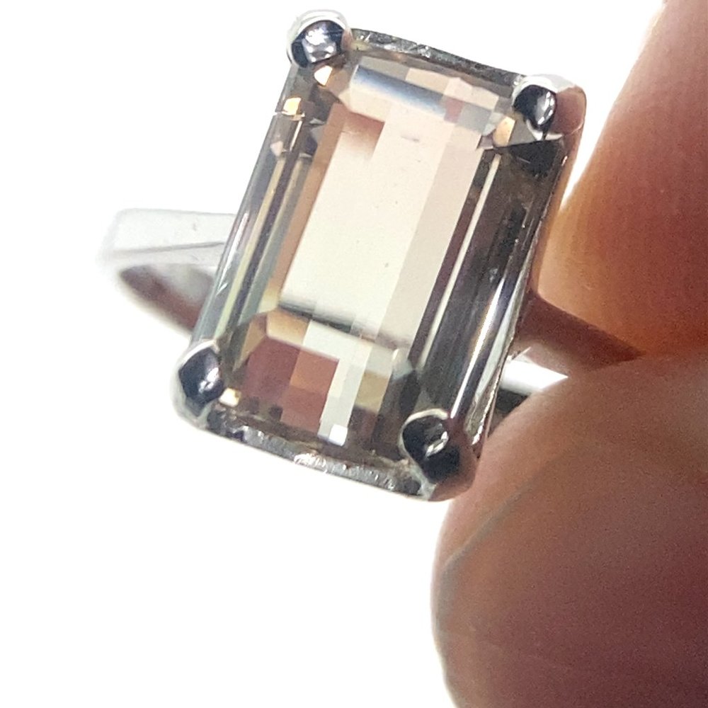 Tourmaline 2.89ct Solid 14K White Gold Ring